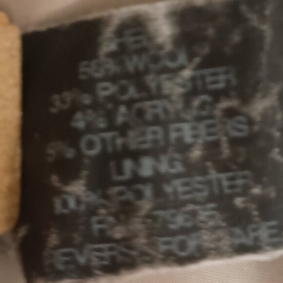 Anne Klein Classic Tan Wool Blend Double Breasted Hooded Coat Women’s L Large - Picture 14 of 16